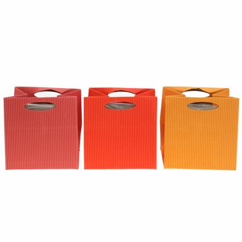 Floristik24 Bolsa de papel para macetero mezcla de macetero naranja 10.5cm 12p
