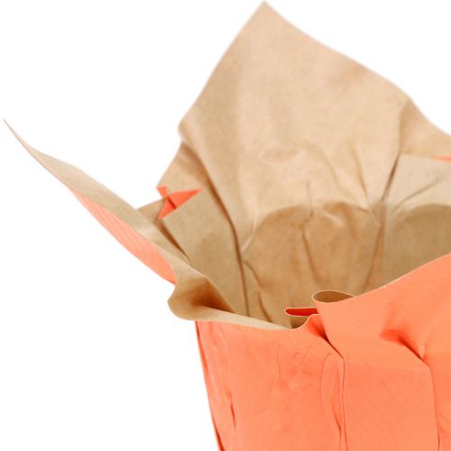 Macetero de papel naranja / rojo Ø10cm 12pcs