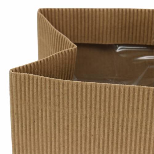 Floristik24 Bolsa de papel maceta jardinera natural 10.5cm 6pcs
