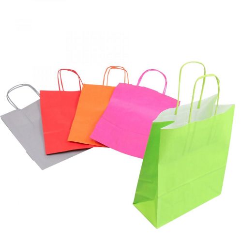 Floristik24 Bolsa de papel bolsa de regalo papel de colores 18×22×8cm 30p