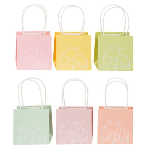 Floristik24 Bolsa de regalo con diseño floral, bolsa de regalo pequeña para ocasiones especiales, 12 cm, 12 piezas