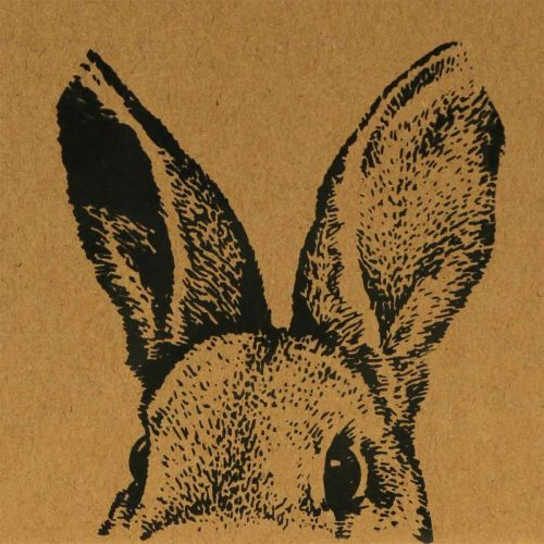 Bolsa de regalo Bolsa de papel de Pascua conejito marrón 16×6,5×20cm 6uds