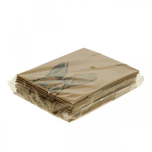 Artículo Bolsa de regalo Bolsa de papel de Pascua conejito marrón 12×6×15cm 8 piezas