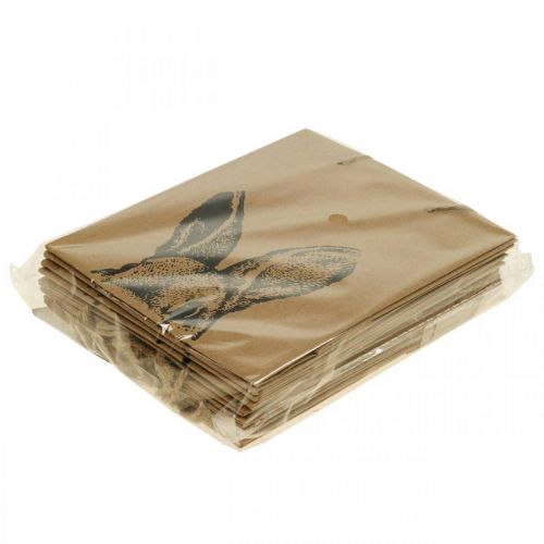 Artículo Bolsa de regalo Bolsa de papel de Pascua conejito marrón 16×6,5×20cm 6uds