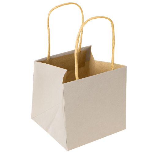 Artículo Bolsas de papel con estrella y asa gris surtido 10,5×10,5cm 9ud