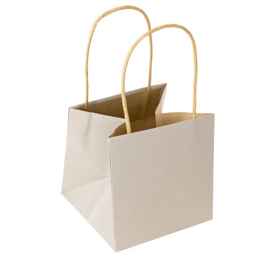Artículo Bolsas de papel con estrella y asa gris surtidas 12×12×12cm 9uds