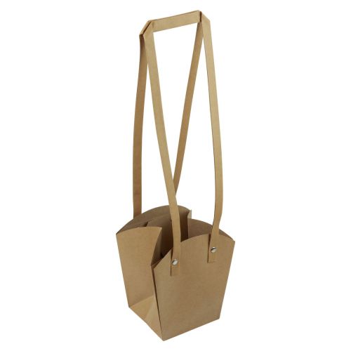 Artículo Bolsas de papel asa macetero papel natural 11,5×11,5×18,5cm 8 uds