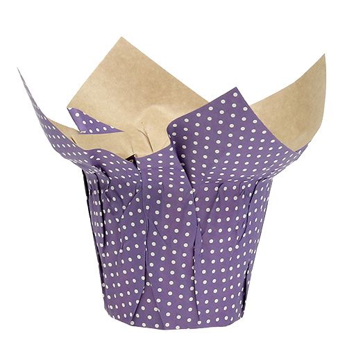 Floristik24 Macetero de papel Ø12cm colores surtidos 8uds