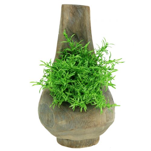 Floristik24 Maceta de madera de paulownia Ø17cm H30cm