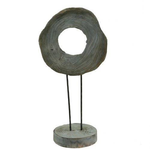 Floristik24 Escultura decorativa de madera de paulownia gris lavado Al. 60 cm
