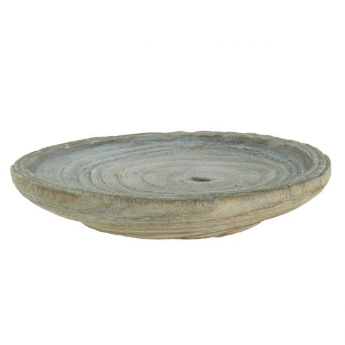 Floristik24 Plato decorativo madera de Paulownia Ø22cm