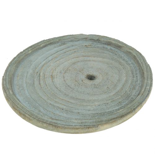 Floristik24 Plato decorativo madera de Paulownia Ø22cm