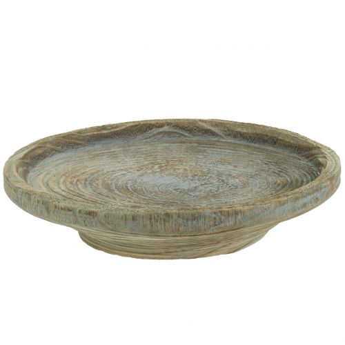 Floristik24 Plato decorativo madera de Paulownia Ø26cm