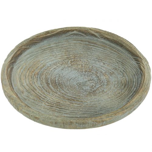 Floristik24 Plato decorativo madera de Paulownia Ø26cm