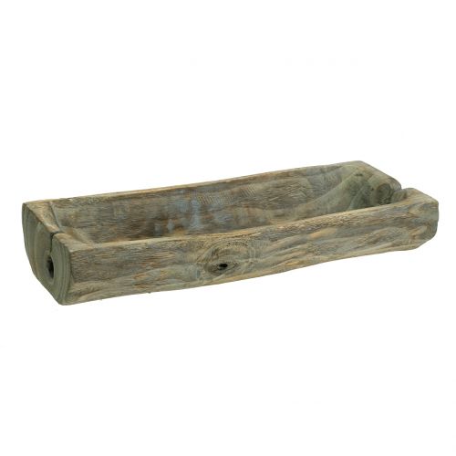 Floristik24 Cuenco decorativo de madera de Paulownia 37cm x 14cm H7cm