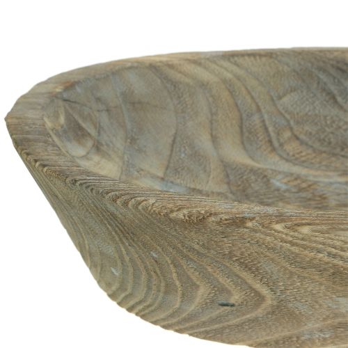 Artículo Cuenco decorativo de madera de paulownia ovalado 44cm x 19cm H8cm