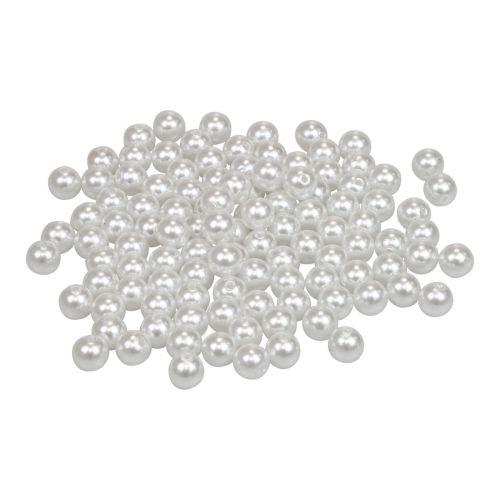 Floristik24 Cuentas decorativas para enhebrar cuentas artesanales blanco 8mm 300g