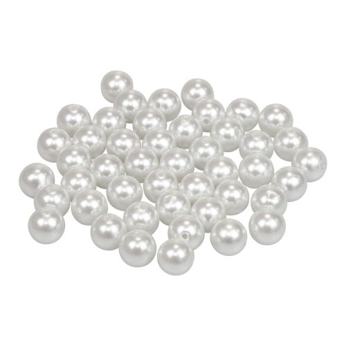 Cuentas decorativas para enhebrar cuentas artesanales blanco 12mm 300g