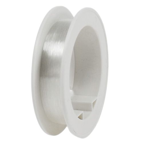 Floristik24 Hilo de perla transparente 0.25mm 50m