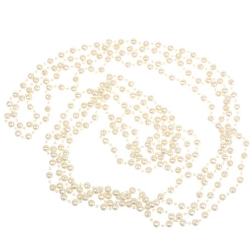 Floristik24 Collar de perlas crema 7m