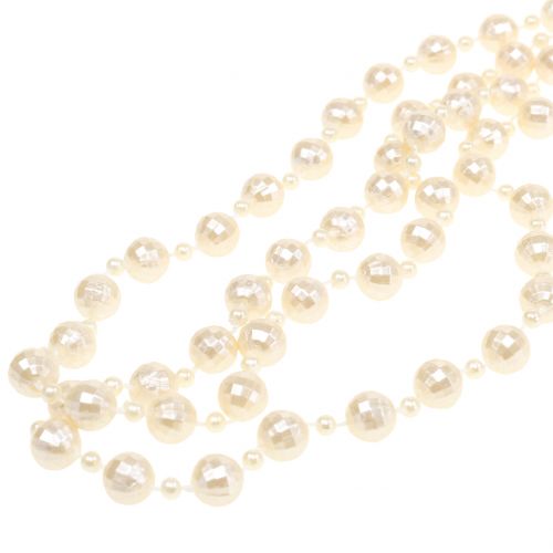 Floristik24 Collar de perlas crema 7m