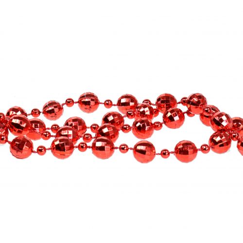 Floristik24 Guirnalda de perlas decoración árbol de Navidad rojo 7m