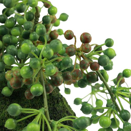 Artículo Hilo de cuentas bola de musgo artificial plantas artificiales verde 38cm
