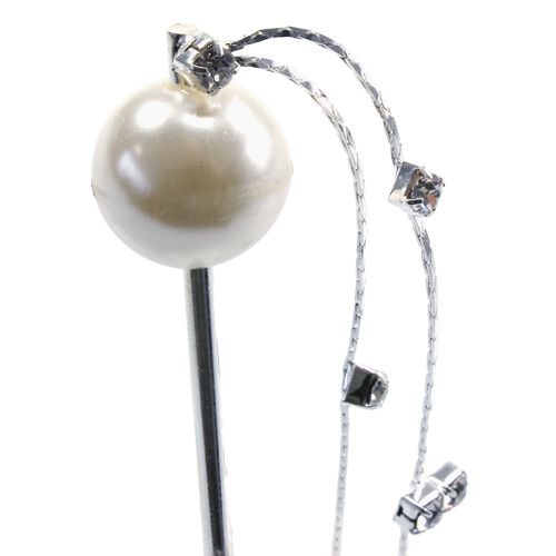 Floristik24 Pearl Head Deconadel White Ø15mm L12cm 6pcs