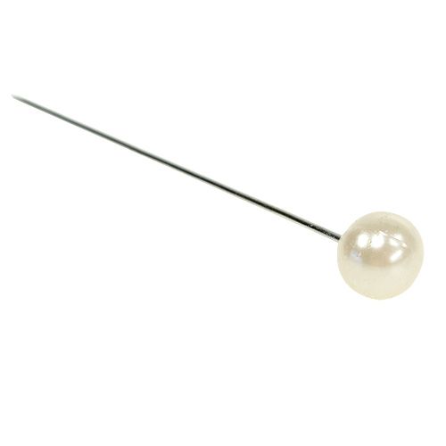 Artículo Alfileres con cabeza de perla champagne Ø8mm L65mm 55 piezas