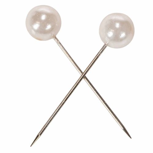 Alfileres cabeza perla champagne Ø20mm 90mm | Floristik24.es
