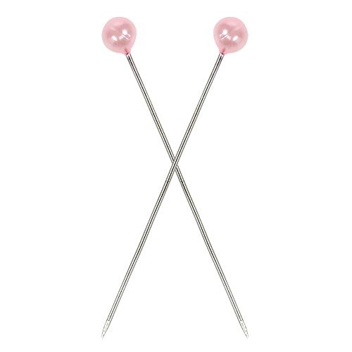 Artículo Agujas cabeza perla rosa Ø4mm 4cm 150uds