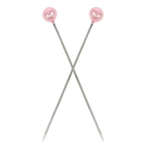 Floristik24 Alfileres cabeza perla rosa Ø4mm 4cm 150p