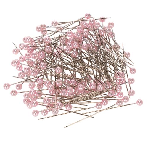 Artículo Agujas con cabeza de perla rosa Ø4mm 4cm 150 unidades