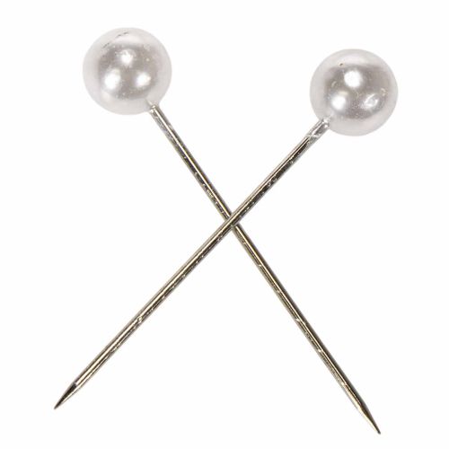 Alfileres Cabeza Perla Blanco Ø15mm 75mm | Floristik24.es