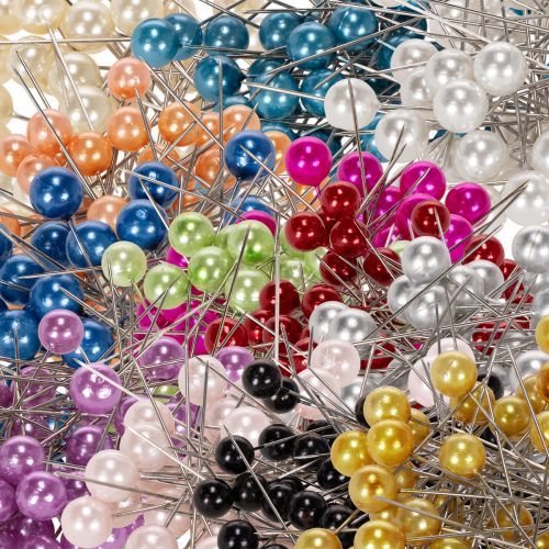 Agujas cabeza perla Ø10mm 60mm diferentes colores comprar | Floristik24.es