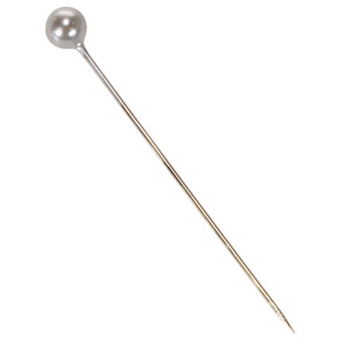 Alfileres de floristería y decoración con cabeza de perla, plateados, Ø4 mm, 40 mm, 150 unidades | Floristik24.es