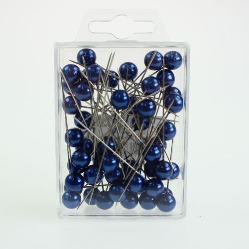 Artículo Alfileres Cabeza Perla Azul Ø10mm 60mm
