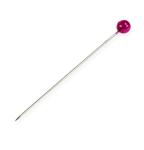 Artículo Agujas cabeza de perla Ø6mm 65mm rosa