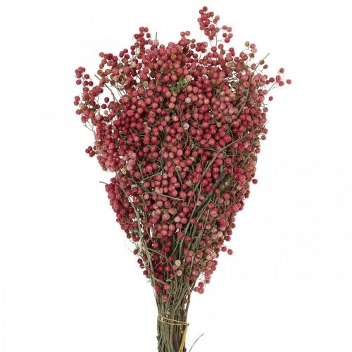 Bayas de pimiento, flores secas, Adviento, pimienta rosa, adornos de invierno L40–45cm 200g