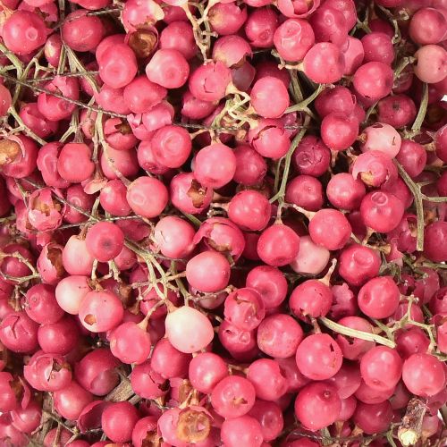 Artículo Corona de pimientos, bayas de pimienta rosa, corona seca, Ø30cm