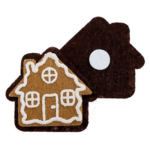 Floristik24 Pan de jengibre con punto de pegamento 4.5cm 12pcs