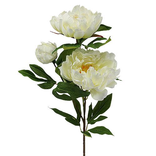 Floristik24 Crema de flores artificiales de peonía L70cm