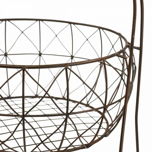 Floristik24 Plant etagere soporte de cesta de metal vintage 2 niveles 62 cm