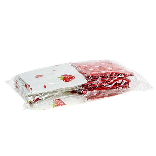 Floristik24 Caja de plantas 10x10cm 8uds. rojo blanco