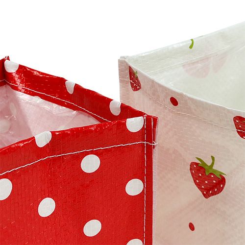Floristik24 Caja de planta 12x12cm 6pcs. rojo blanco
