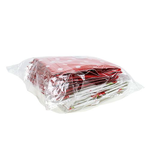 Floristik24 Caja de planta 12x12cm 6pcs. rojo blanco