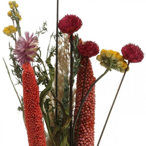 Artículo Ramo de flores secas con flores de pradera rosa DIY set H30-35cm