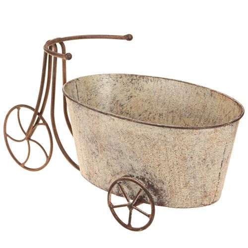 Artículo Maceta para bicicleta color gris óxido 34×16×18cm