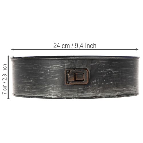 Artículo Maceta, bandeja decorativa para hornear, molde desmontable para plantar, decoración de metal Ø24cm H7.5cm