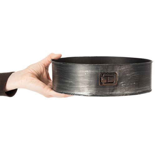 Artículo Maceta, bandeja decorativa para hornear, molde desmontable para plantar, decoración de metal Ø24cm H7.5cm